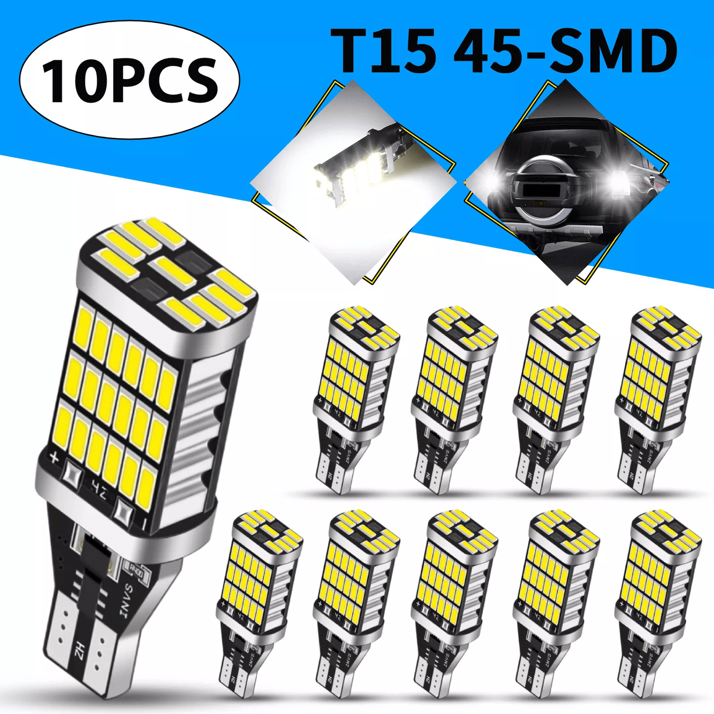 LED Reverse Backup Light Bulbs 6000K White Super Bright