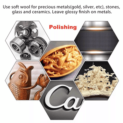 Premium Wool Buffing Pads  Polishing Wheel Set 129Piece  For Dremel Grinder  Rotary Tools 6