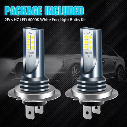 Super Bright White LED Fog Driving Light Bulbs High Power Kit With Adjustable Angle And Waterproof  6