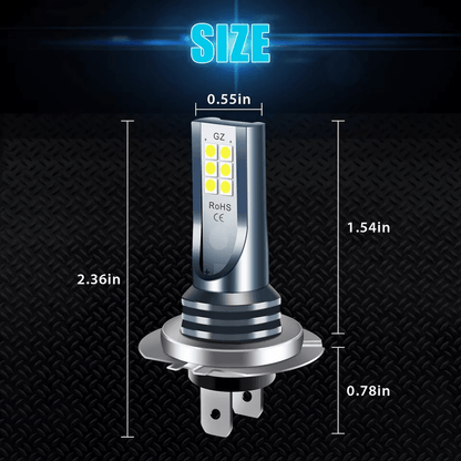 Super Bright White LED Fog Driving Light Bulbs High Power Kit With Adjustable Angle And Waterproof  7