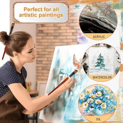 Paint Brushes Set Art Supplies For Acrylic Oil Watercolor  Detail Painting HighQuality Taklon Nylon 3
