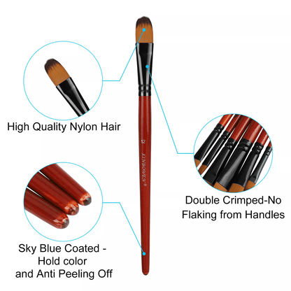Paint Brushes Set Art Supplies For Acrylic Oil Watercolor  Detail Painting HighQuality Taklon Nylon 2