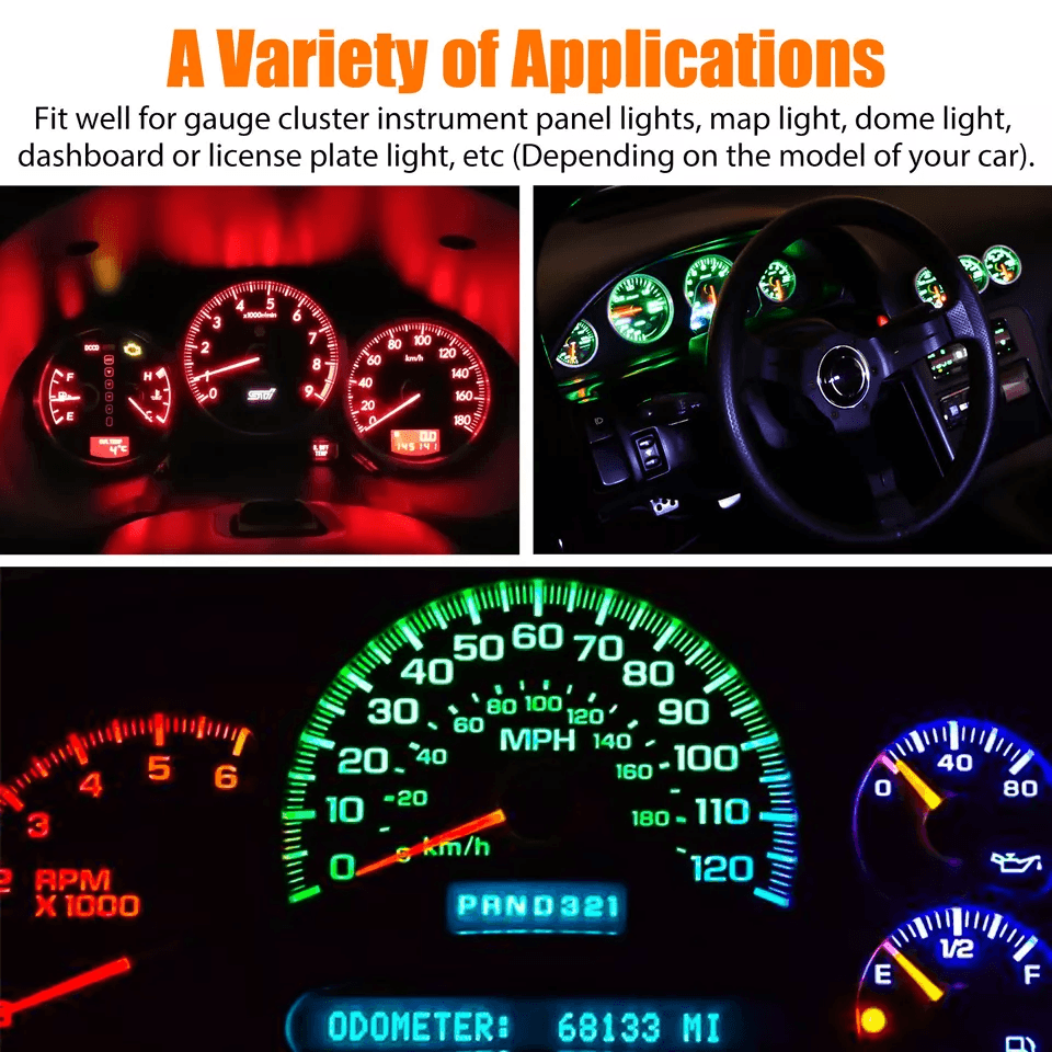 50PCS LED Speedometer Instrument Cluster Dash Gauge Light Bulbs 2
