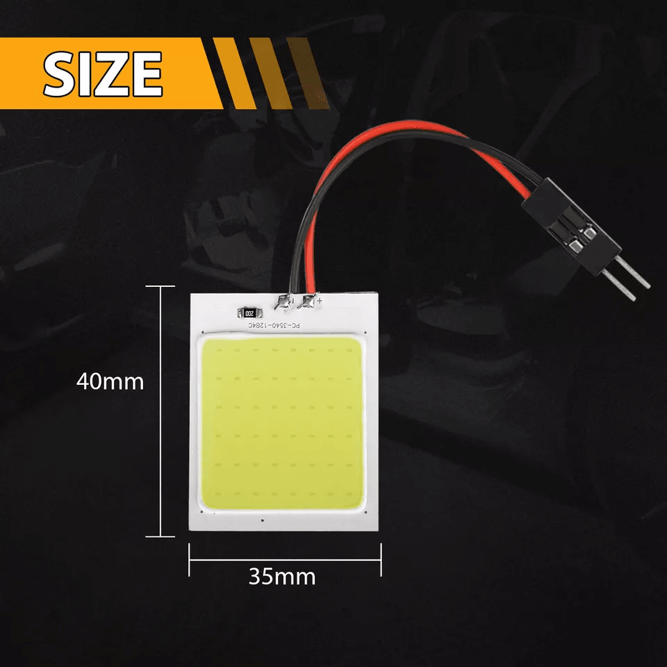 COB White LED Panel Light For Car Festoon Interior Dome And Map Light Bulbs SelfAdhesive Car Roof R 7