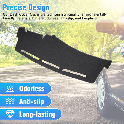 Dash Cover Mat, Black Dashboard Pad Protector