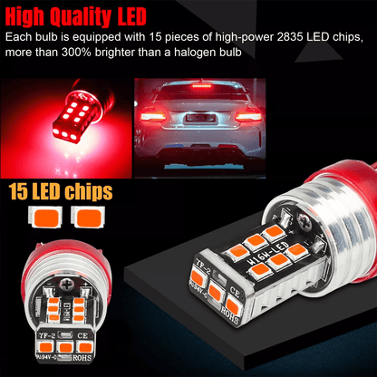 Red Strobe Flash Blinking Brake Light Bulbs Stop Tail Parking Light For Cars Trucks Motorcycles 1