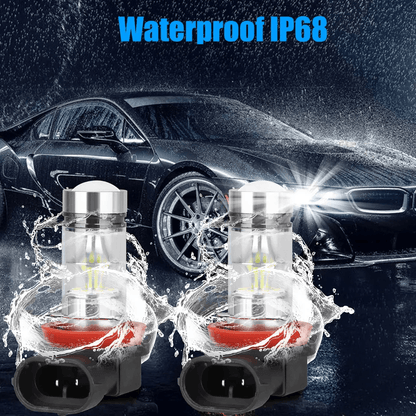 High Power LED Fog Driving Light Bulbs Super White Lamps Waterproof Lumens Upgrade For Safer Drivin 4