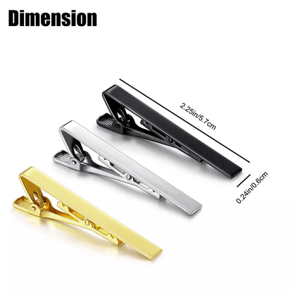 Elegant Tie Clips For Men Metal Necktie Bar Pinch Clasps Wedding  Party Gift Set 4