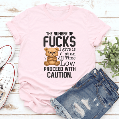 The Number Of Fcks I Give Is At An All Time Low Proceed Tee  4