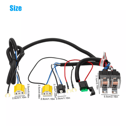 LED Headlight Relay Wiring Harness Kit 4