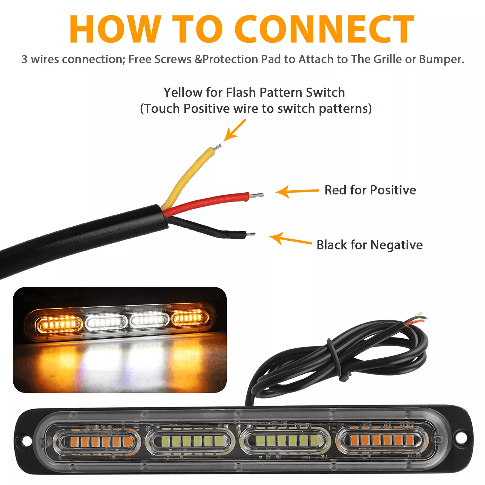 LED Strobe Light Bar For Cars  Trucks 7