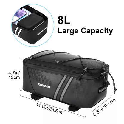 Waterproof Bike Rear Rack Bag  Durable Cycling Storage Pouch  Trunk Pannier For Commuters 3