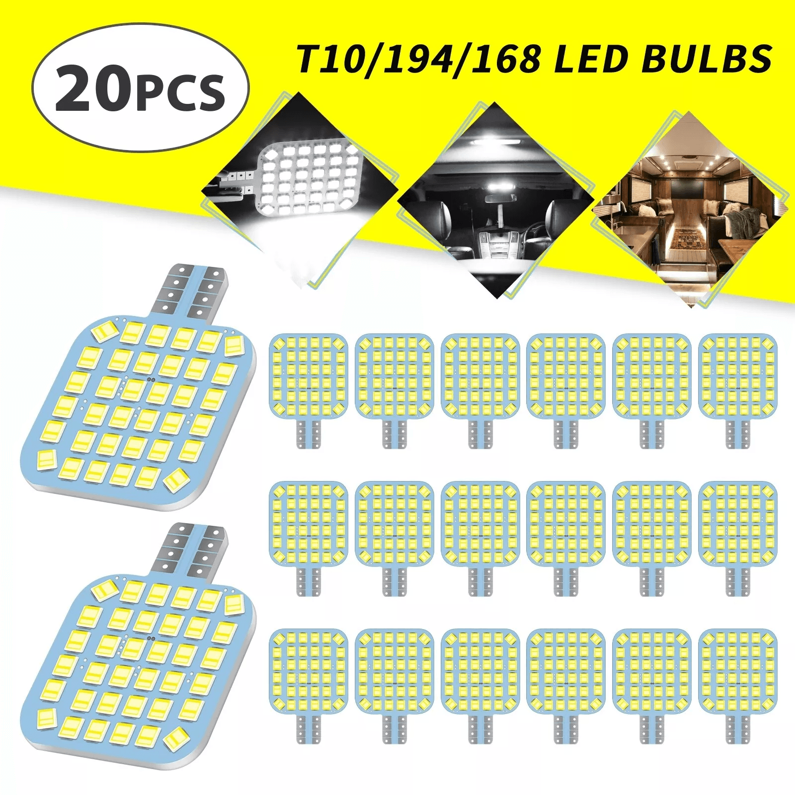 LED Interior Light Bulbs for RV Camper 6000K Super White, Bright & Energy-Efficient Lighting