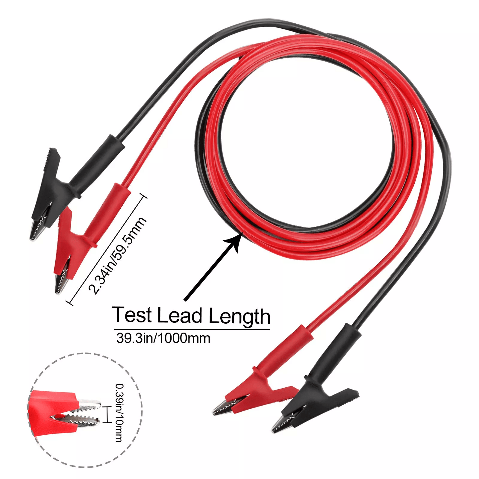 Premium Alligator Clips For Multimeter  HighVoltage Electrical Test Leads  Jumper Wires Set 2PCS 15 3