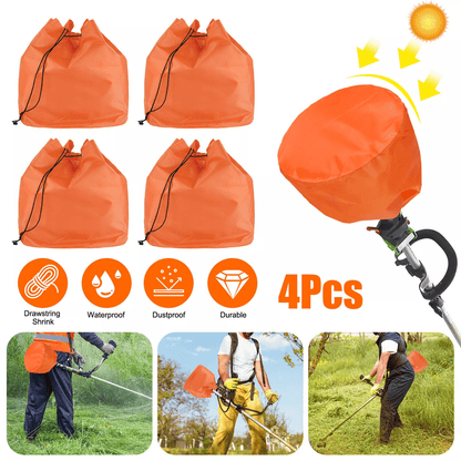 Waterproof Dustproof Engine Covers for Weedeater Trimmer, Orange Protection Wrap