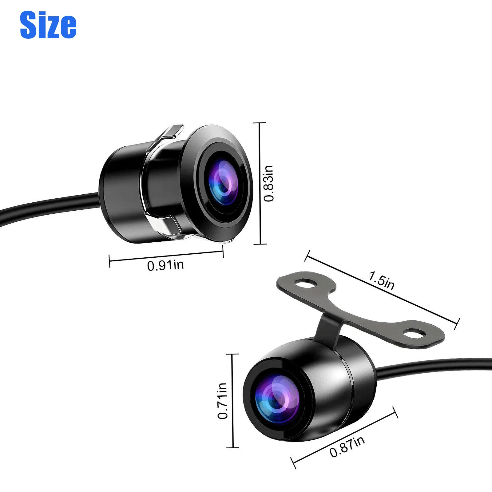 170 WideAngle HD Reverse Parking Camera With Night Vision  FrontRearSide View Backup 1