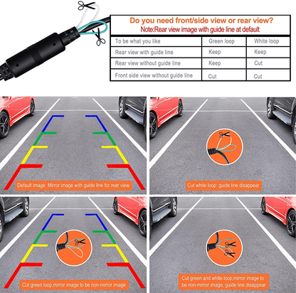 170 WideAngle HD Reverse Parking Camera With Night Vision  FrontRearSide View Backup 7