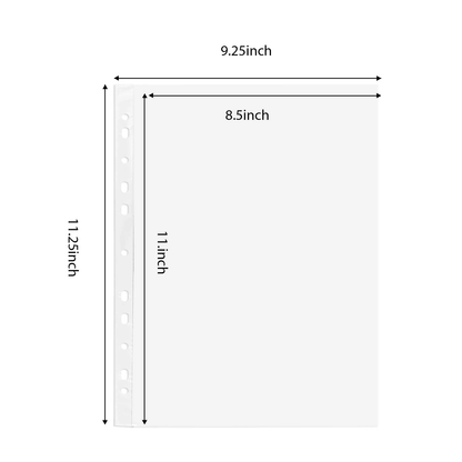 Clear Sheet Protectors TopLoading Design NonGlare Durable PP Material 3