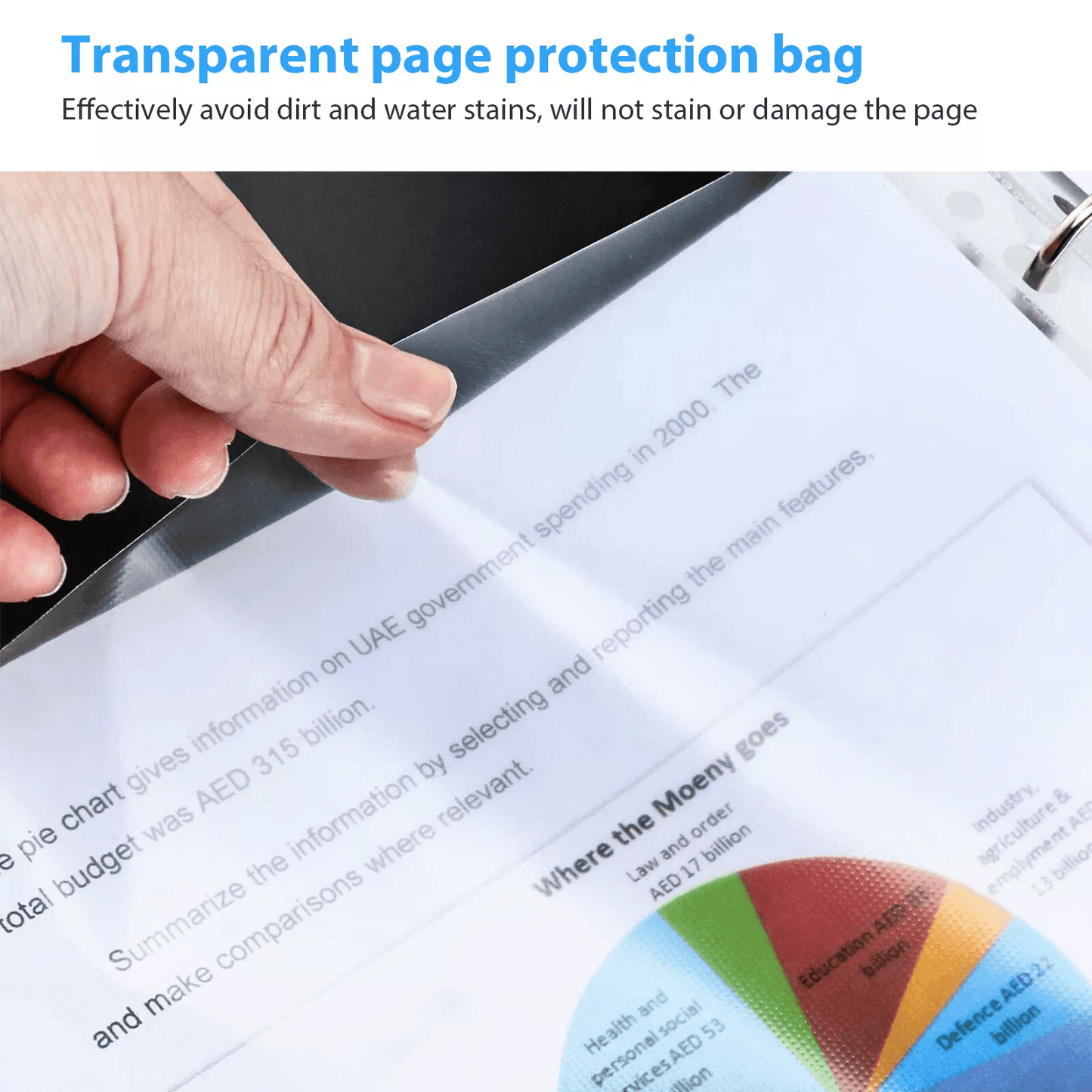 Clear Sheet Protectors TopLoading Design NonGlare Durable PP Material 2