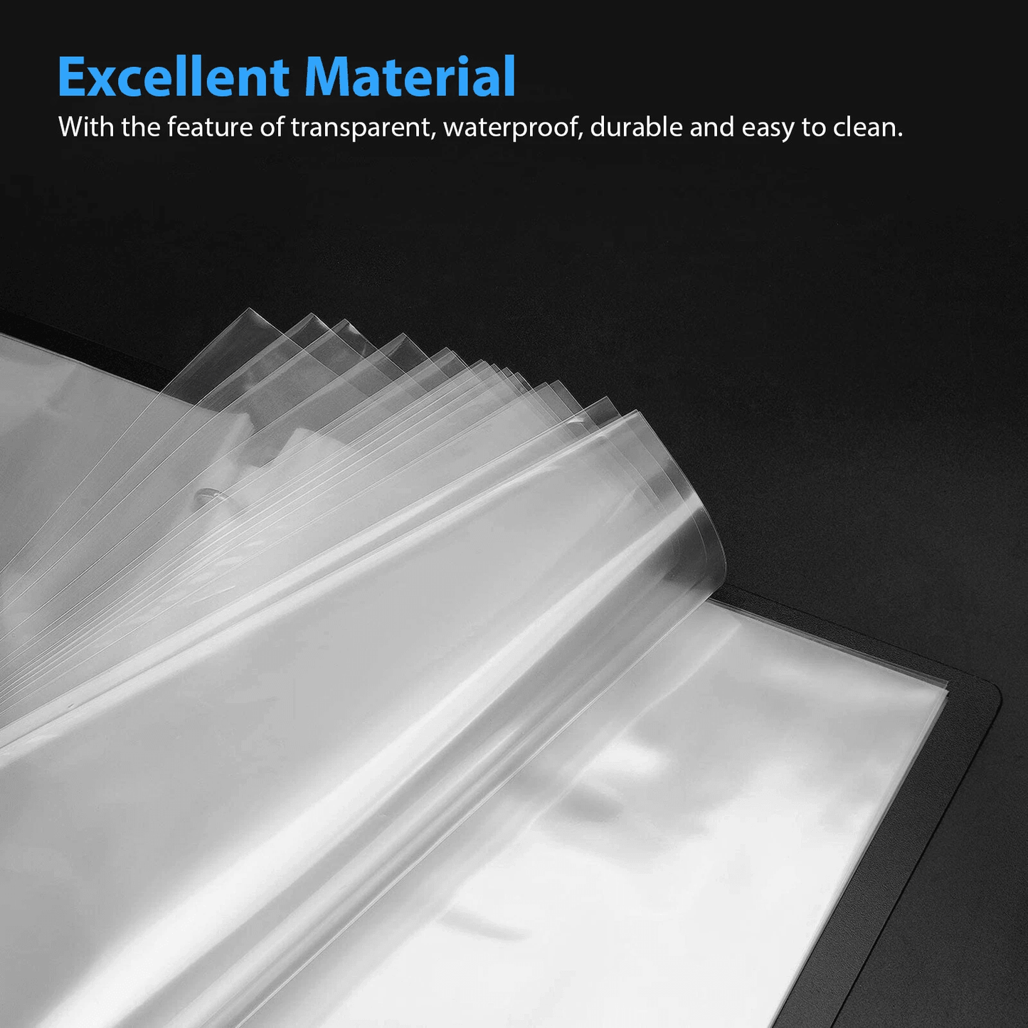 Clear Sheet Protectors TopLoading Design NonGlare Durable PP Material 1