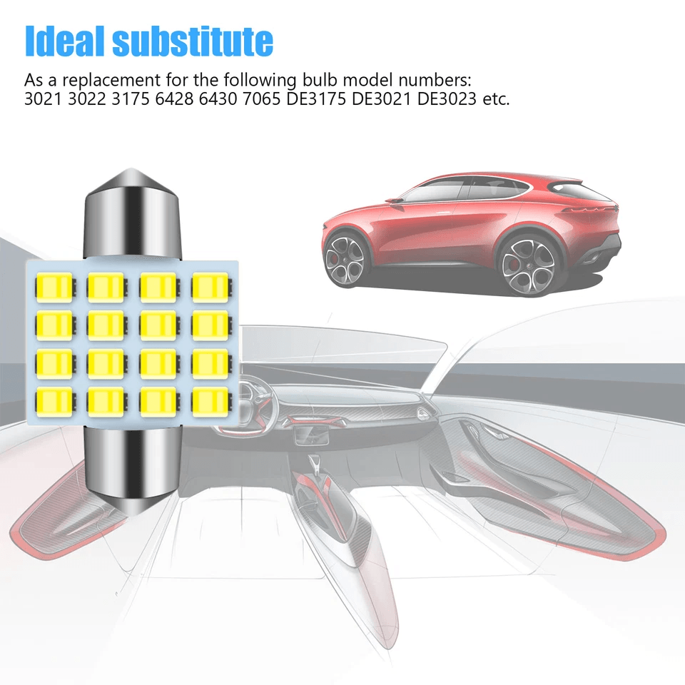 Interior Map Dome Door Trunk License Plate Light Bulbs White High Quality 3