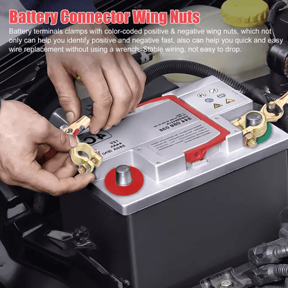 Brass Battery Terminal Positive  Negative Clamps Connectors For Marine Car Boat Truck Van Top Post  1