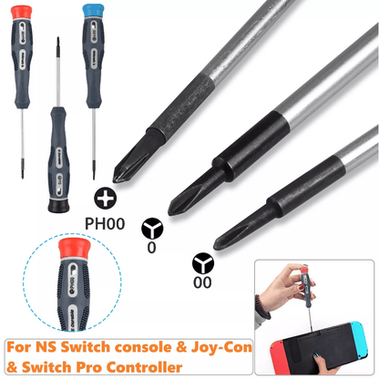 Steel Triwing Screwdriver, Repair Tool Kit for Nintendo Switch,Console Joy-Con Pro Controller Battery Screen Replacement