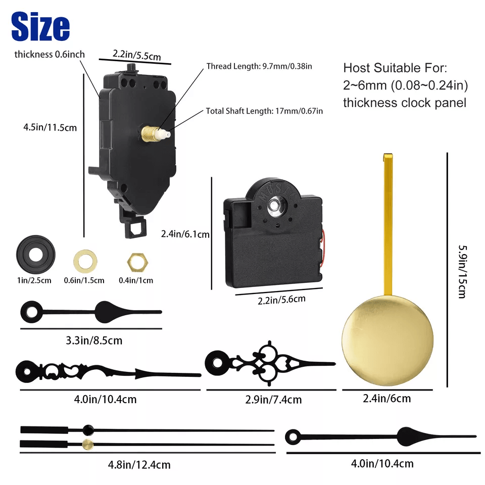 Quartz Clock Movement Mechanism With Chime Music Box DIY Replacement Repair Parts Kit Pendulum Cloc 5