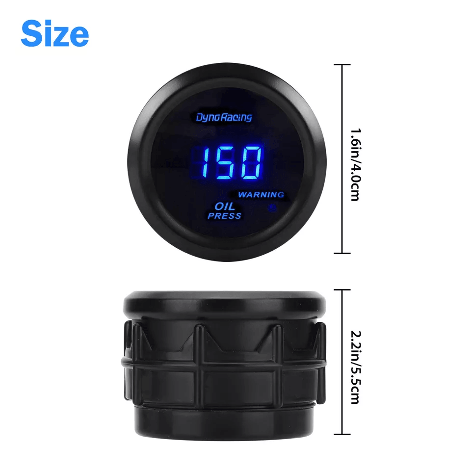 Universal LED Digital Oil Pressure Gauge Meter With Sensor Kit Car Truck Automotive High Precision  7