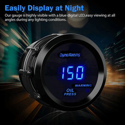 Universal LED Digital Oil Pressure Gauge Meter With Sensor Kit Car Truck Automotive High Precision  6