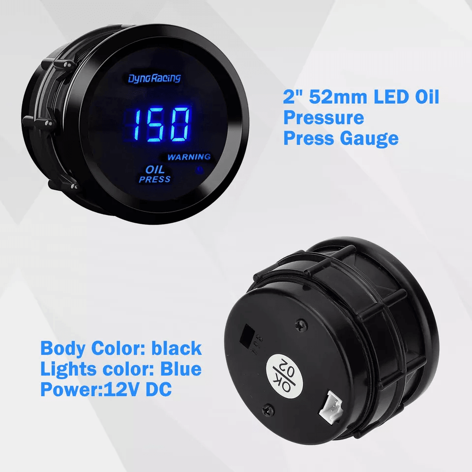 Universal LED Digital Oil Pressure Gauge Meter With Sensor Kit Car Truck Automotive High Precision  4
