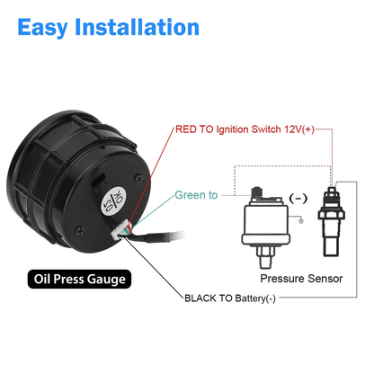 Universal LED Digital Oil Pressure Gauge Meter With Sensor Kit Car Truck Automotive High Precision  2