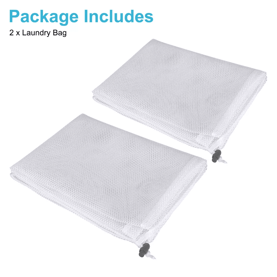 Heavy Duty Laundry Bag Large Mesh Wash Clothes With Drawstring Top Closure Durable Dirty Clothes St 6