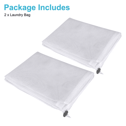 Heavy Duty Laundry Bag Large Mesh Wash Clothes With Drawstring Top Closure Durable Dirty Clothes St 6