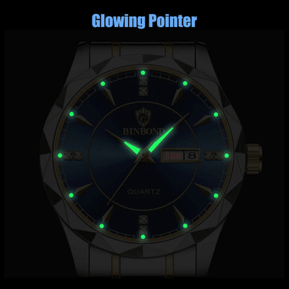 Mens Waterproof Luxury Quartz Watch Stainless Steel Luminous Dial Classic Business Style 5