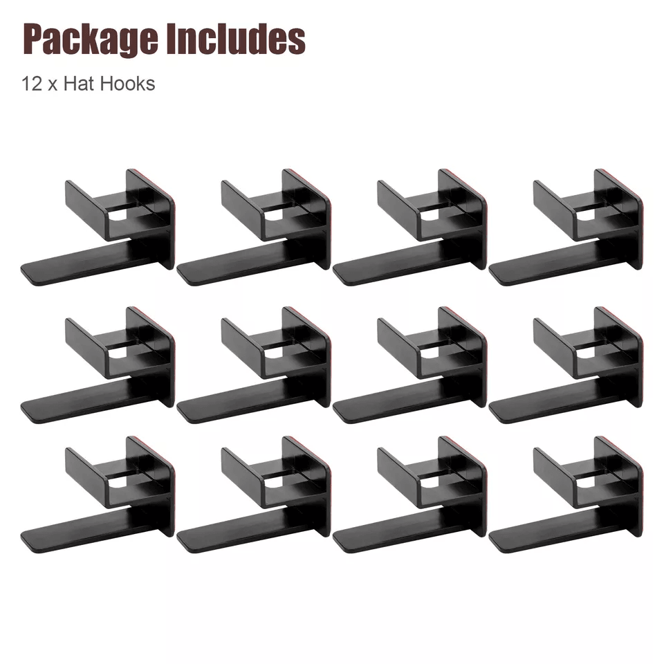 Baseball Cap Hat Rack Wall Door Hanger Holder Storage Organize Hooks Adhesive NoDrill Hat Display O 8