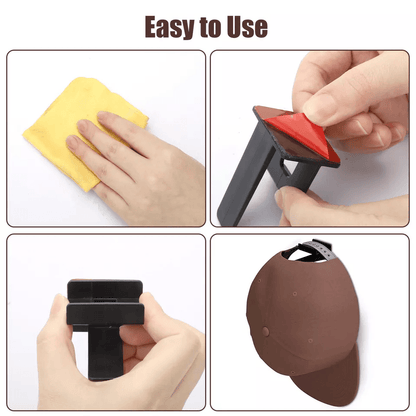 Baseball Cap Hat Rack Wall Door Hanger Holder Storage Organize Hooks Adhesive NoDrill Hat Display O 5