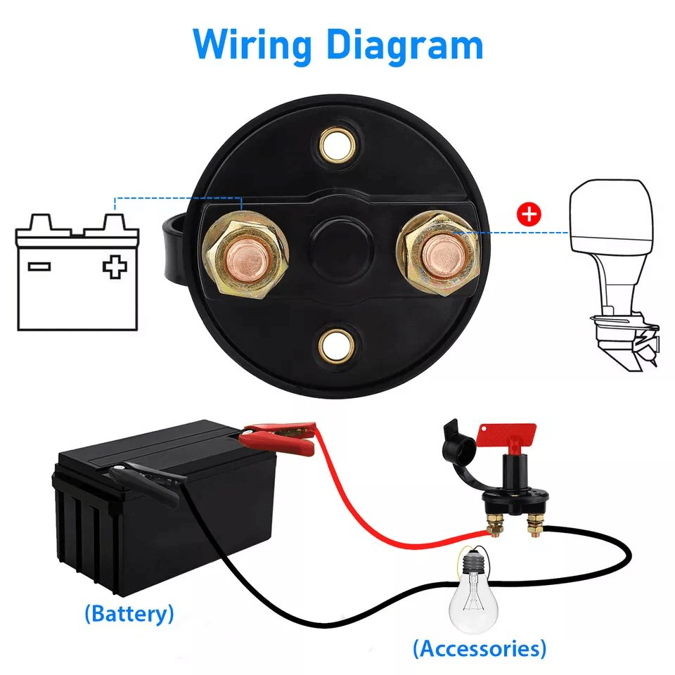 Heavy Duty Battery Kill Switch Disconnect Isolator Power Cut Off Switch For Car Truck RV Boat ATV M 2