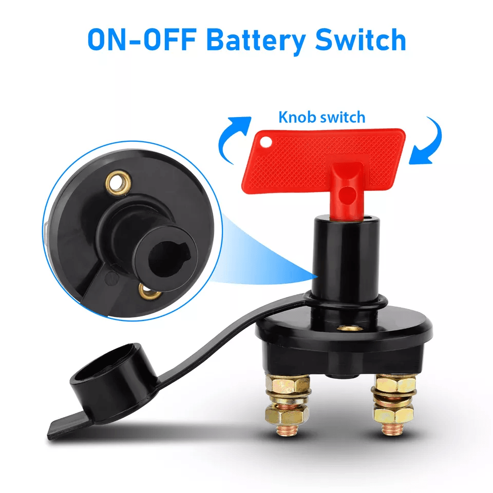 Heavy Duty Battery Kill Switch Disconnect Isolator Power Cut Off Switch For Car Truck RV Boat ATV M 3