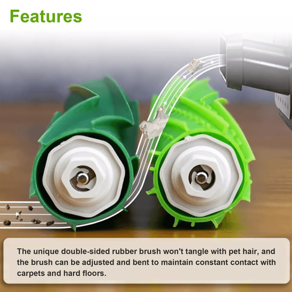 Replacement Roller Brushes For IRobot Roomba Compatible DoubleSided Rubber Brushes For Vacuum Clean 5