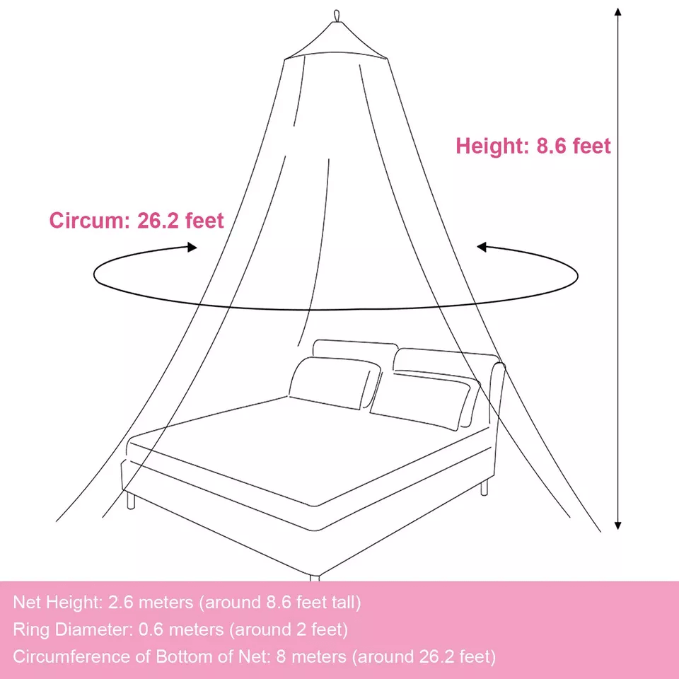 Mosquito Net Canopy Dome For Small  Queen Bed Fly Insect Protection Mesh Curtain For Bedroom Decora 4