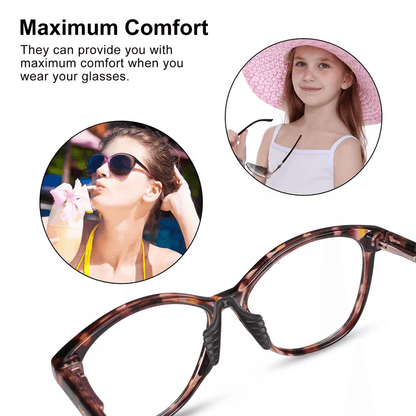 Invisible Antislip Silicone Nose Pads Stick On For Eyeglasses Sunglasses  Reading Glasses Soft Adhe
