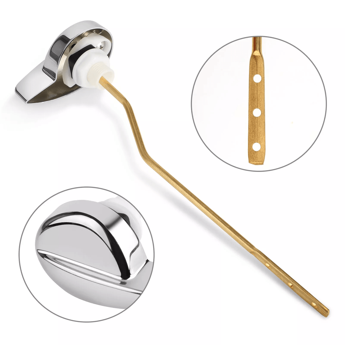 Easy Use Side Mount Toilet Flush Lever Handle Angle Adjustable Metal Handle For TOTO Kohler Tank Du 4