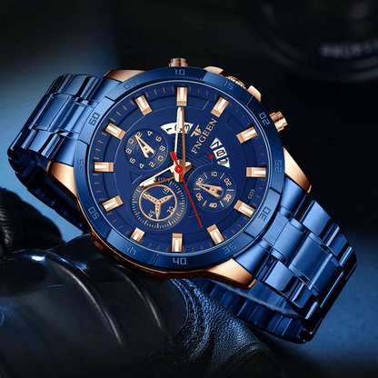 Waterproof Mens Watch Stainless Steel Quartz Classic Business Wristwatch 1