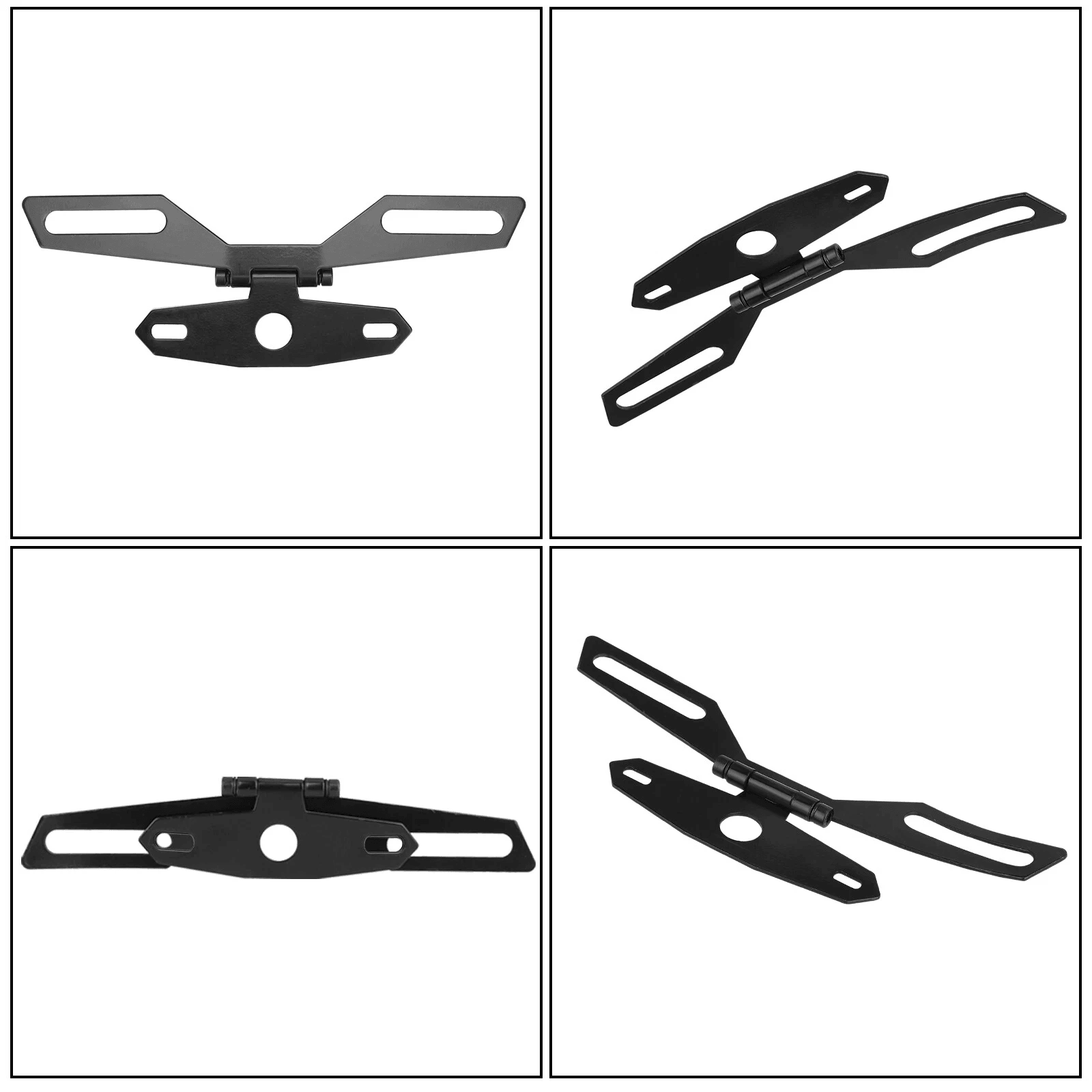 Universal Motorcycle Folding License Plate Bracket Tail Light Holder Mount Rear Adjustable For Moto 6