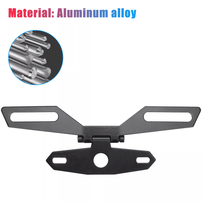 Universal Motorcycle Folding License Plate Bracket Tail Light Holder Mount Rear Adjustable For Moto 1