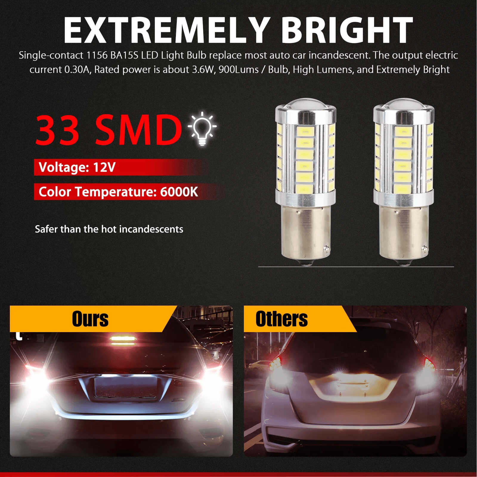 LED Bulbs For Tail Brake Reverse  Turn Signal Lights 5