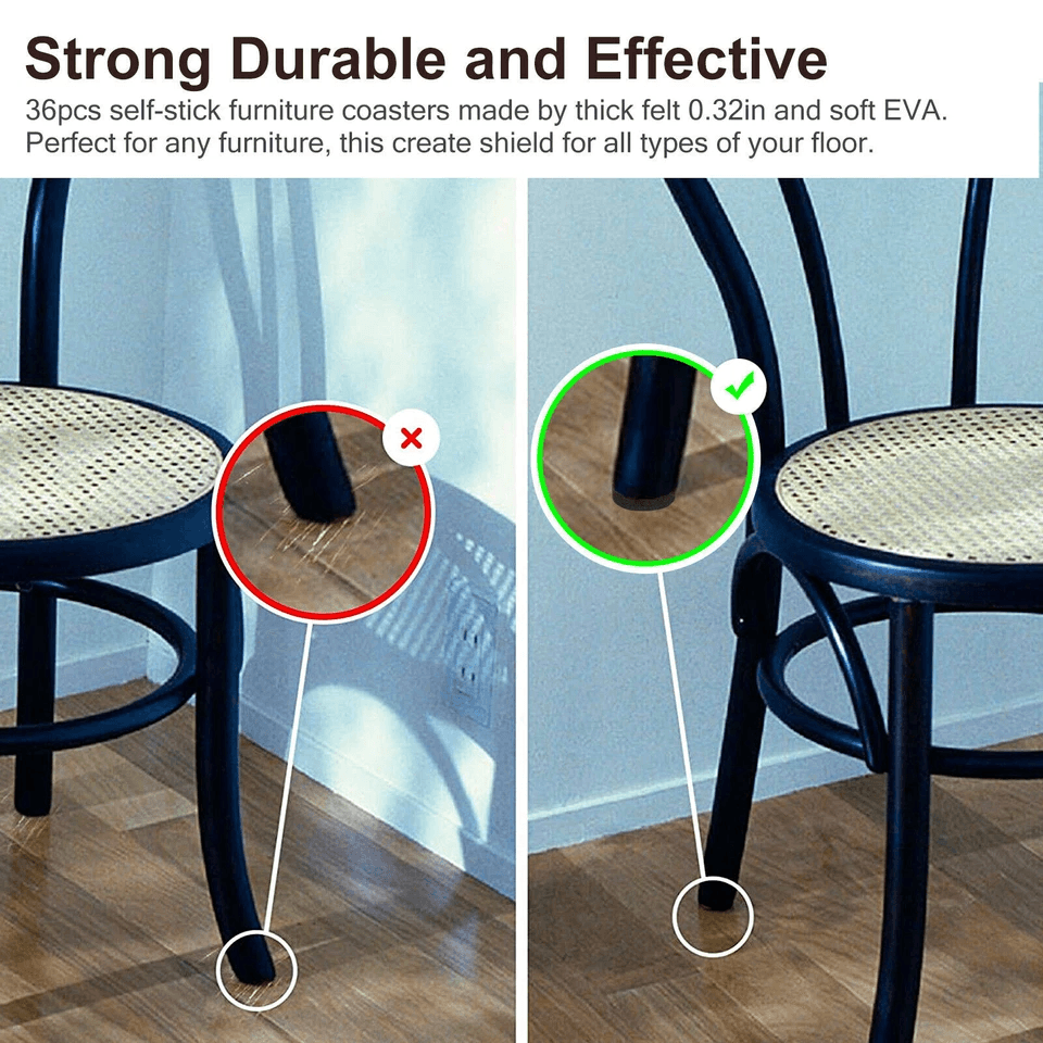 NonSlip Felt Pads For Furniture Chair Feet Leg Hardwood Floors Protectors SelfAdhesive Floor Protec 3