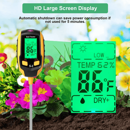 LCD Digital PH Soil Tester 5in1 Plant Lawn Moisture Temperature Test Meter For Garden Farm Potted P 1