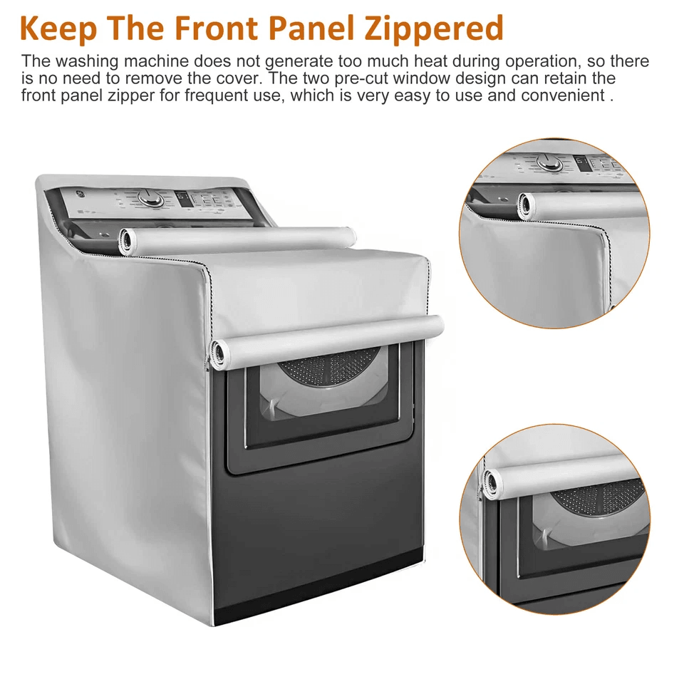 Waterproof Washing Machine Top Dust Cover Oxford Cloth Laundry Washer Dryer Protect Dustproof Outdo 5